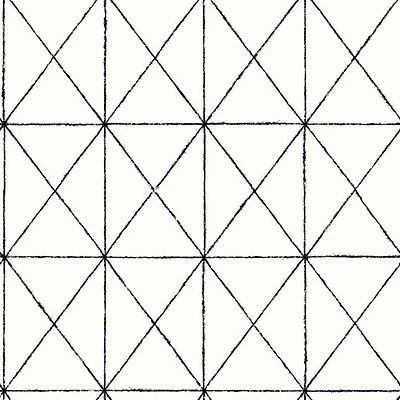 Papier peint Geometric Intersection d'A-Street Prints - Noir