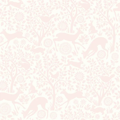 Papier peint Hide And Seek Anahi Forest Fauna de Chesapeake - Rose pâle