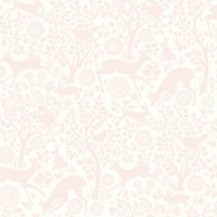 Papier peint Hide And Seek Anahi Forest Fauna de Chesapeake - Rose pâle