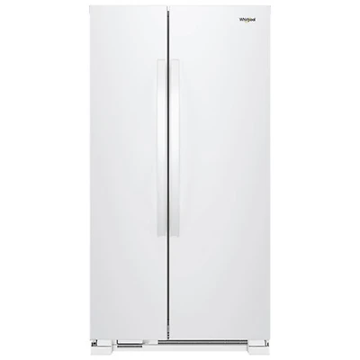 Réfrigérateur congélateur juxtaposé 21,7 pi³ 33 po à éclairage DEL de Whirlpool (WRS312SNHW) - Blanc