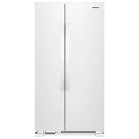 Réfrigérateur congélateur juxtaposé 21,7 pi³ 33 po à éclairage DEL de Whirlpool (WRS312SNHW) - Blanc