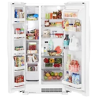 Réfrigérateur congélateur juxtaposé 21,7 pi³ 33 po à éclairage DEL de Whirlpool (WRS312SNHW) - Blanc