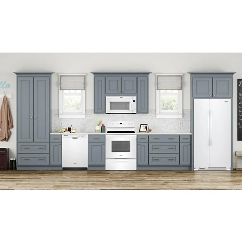 Réfrigérateur congélateur juxtaposé 21,7 pi³ 33 po à éclairage DEL de Whirlpool (WRS312SNHW) - Blanc