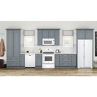 Réfrigérateur congélateur juxtaposé 21,7 pi³ 33 po à éclairage DEL de Whirlpool (WRS312SNHW) - Blanc