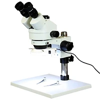 Walter Products 3.5x - 90x Trinocular Stereo Microscope with 144-LED Ring Light (WP-1AFZ-IFR07-5N)