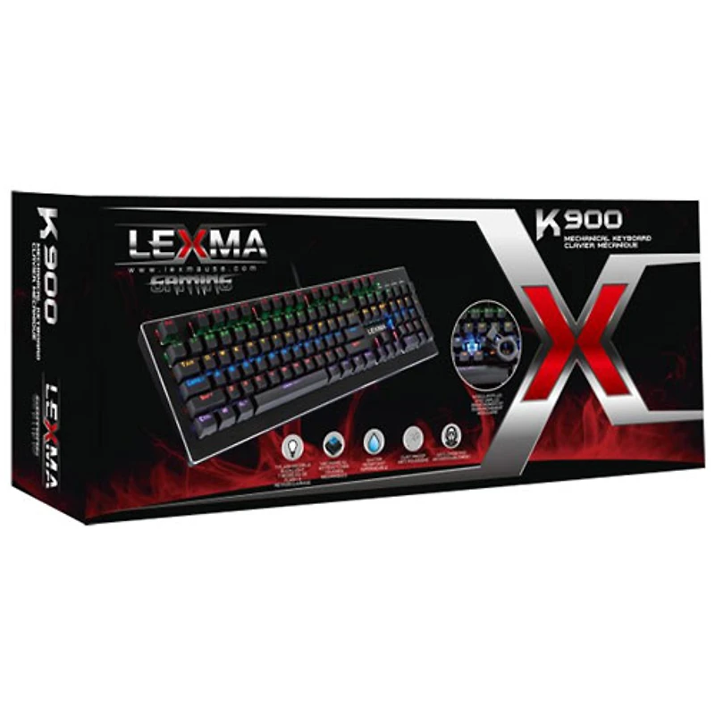 Clavier de jeu mécanique rétroéclairé Blue Switch K900 de Lexma