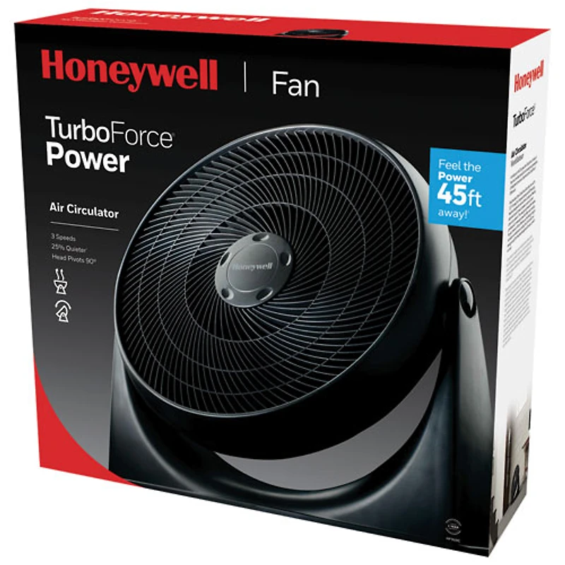 Ventilateur de plancher TurboForce de Honeywell - 18 po - Noir