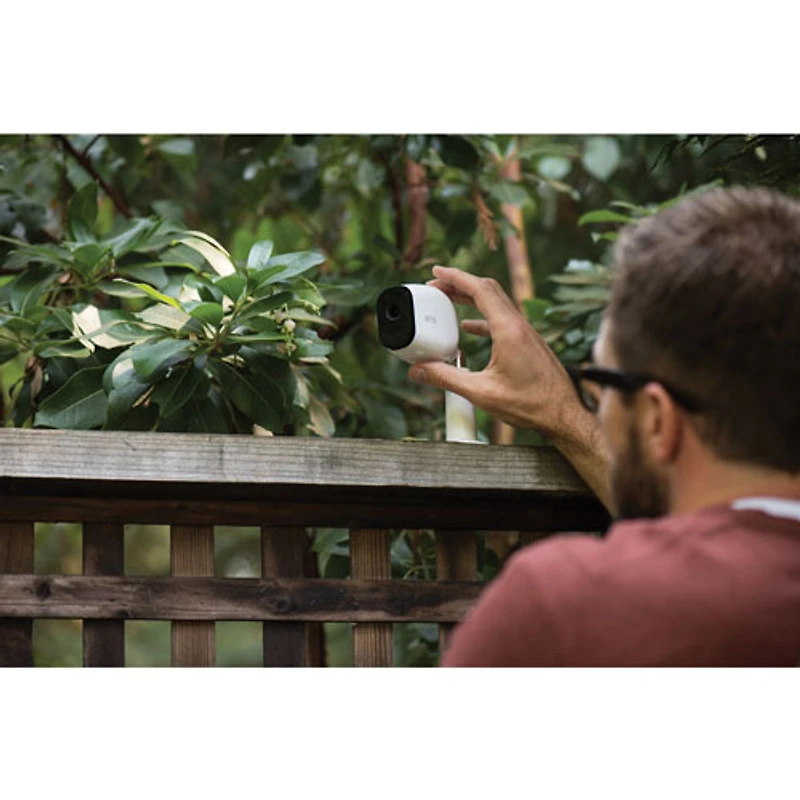 Caméra de surveillance supplémentaire sans fil HD 1080p intérieure/extérieure Arlo Pro 2 - Blanc