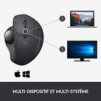 Logitech MX ERGO Plus Wireless Laser Trackball Mouse - Black