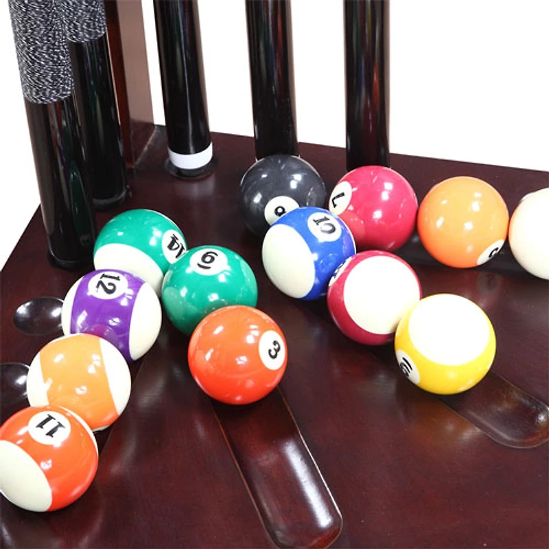 Support de plancher et coin pour queues de billard Regent de Hathaway - Acajou