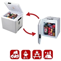 Glacière/Réchaud électrique à deux sens 12 V 27 L (29 pte) de Koolatron - Gris