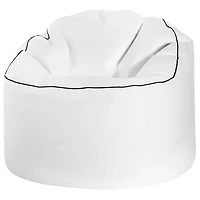 Fauteuil poire contemporain en similicuir Tube Cosy - Blanc