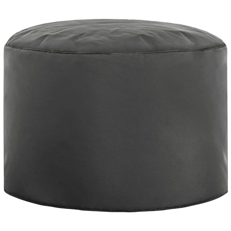 Dotcom Brava Contemporary Polyester Pouf - Grey