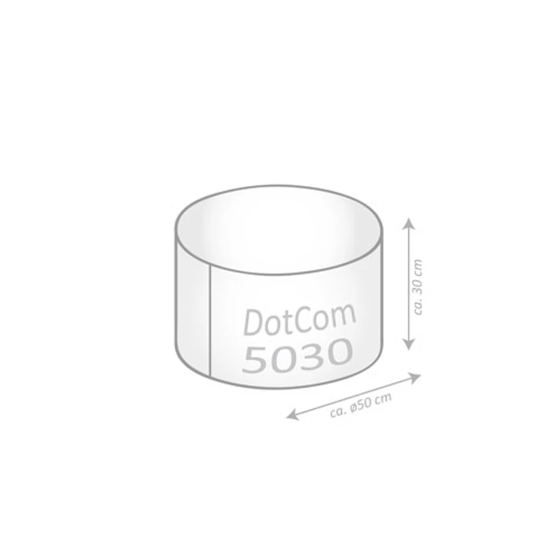 Pouf contemporain en polyester Dotcom Brava - Kaki