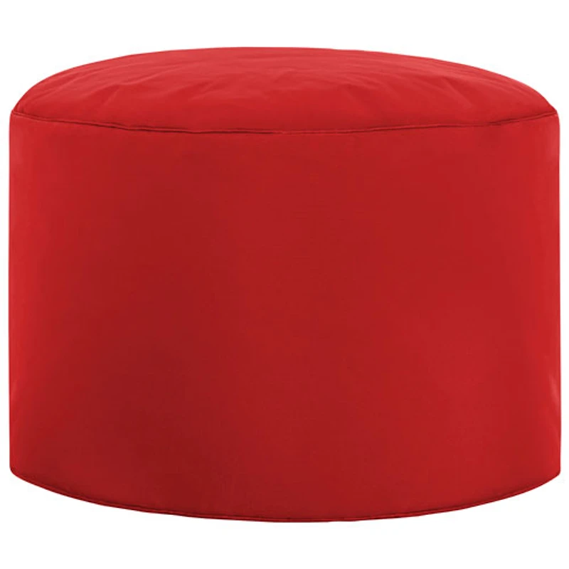 Pouf contemporain en polyester Dotcom Brava - Rouge