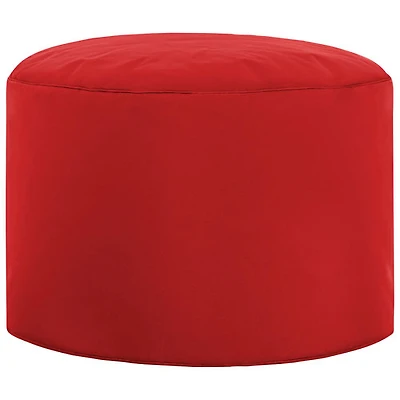 Pouf contemporain en polyester Dotcom Brava - Rouge