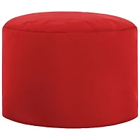 Pouf contemporain en polyester Dotcom Brava - Rouge