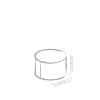 Pouf contemporain en polyester Dotcom Brava - Rouge