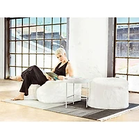 Fauteuil poire contemporain Loft Winterfell - Blanc