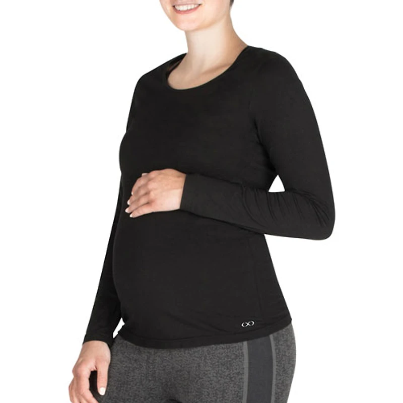 Modern Eternity Charlotte Maternity Nursing Top - X-Small - Black