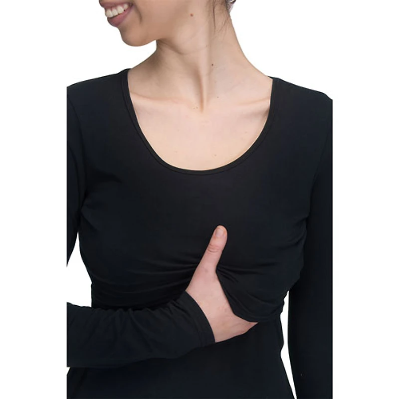Modern Eternity Charlotte Maternity Nursing Top - X-Small - Black