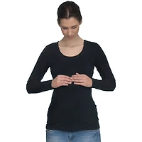 Modern Eternity Charlotte Maternity Nursing Top - X-Large - Black