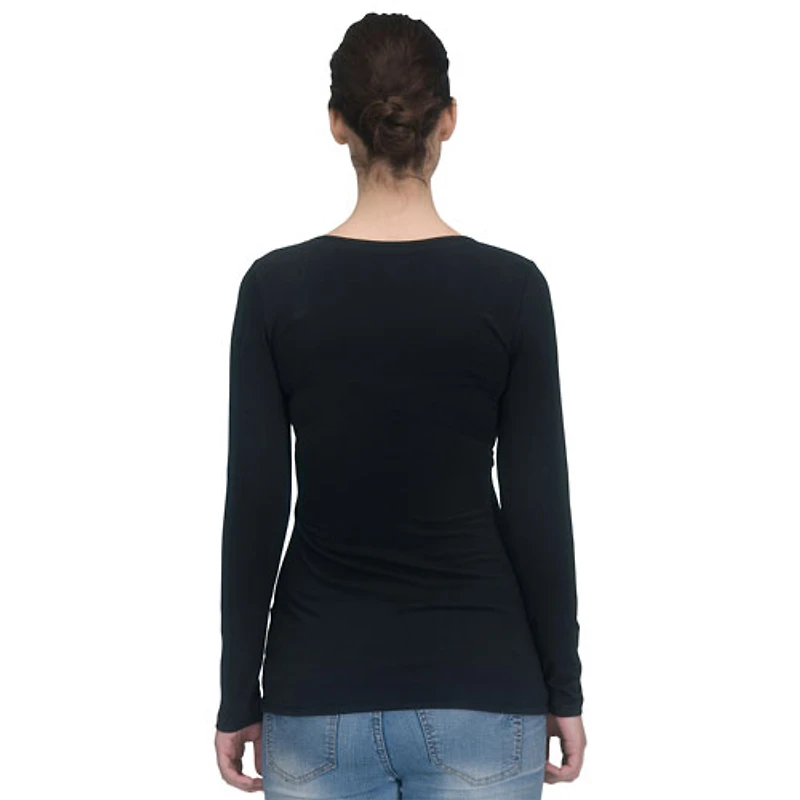 Modern Eternity Charlotte Maternity Nursing Top - X-Large - Black