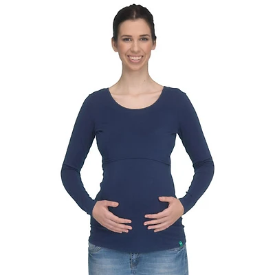 Modern Eternity Charlotte Maternity Nursing Top - Small - Navy
