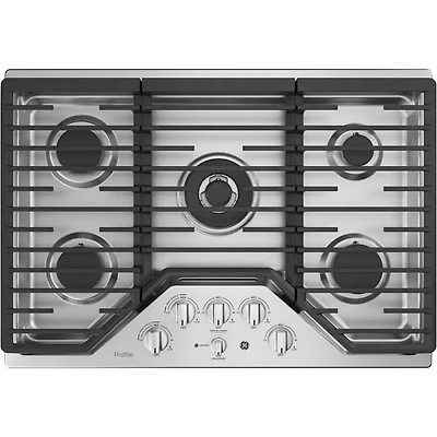 GE Profile 30" 5-Burner Gas Cooktop (PGP9030SLSS) - Stainless Steel