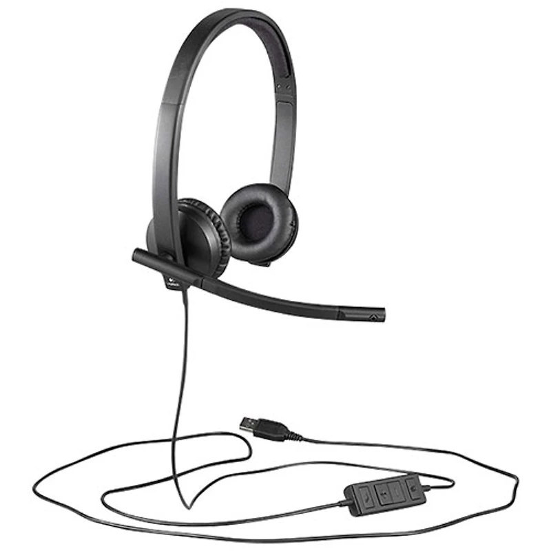 Logitech H570e Noise Cancelling On-Ear Binural Headphones - Black