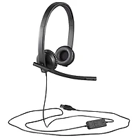 Logitech H570e Noise Cancelling On-Ear Binural Headphones - Black