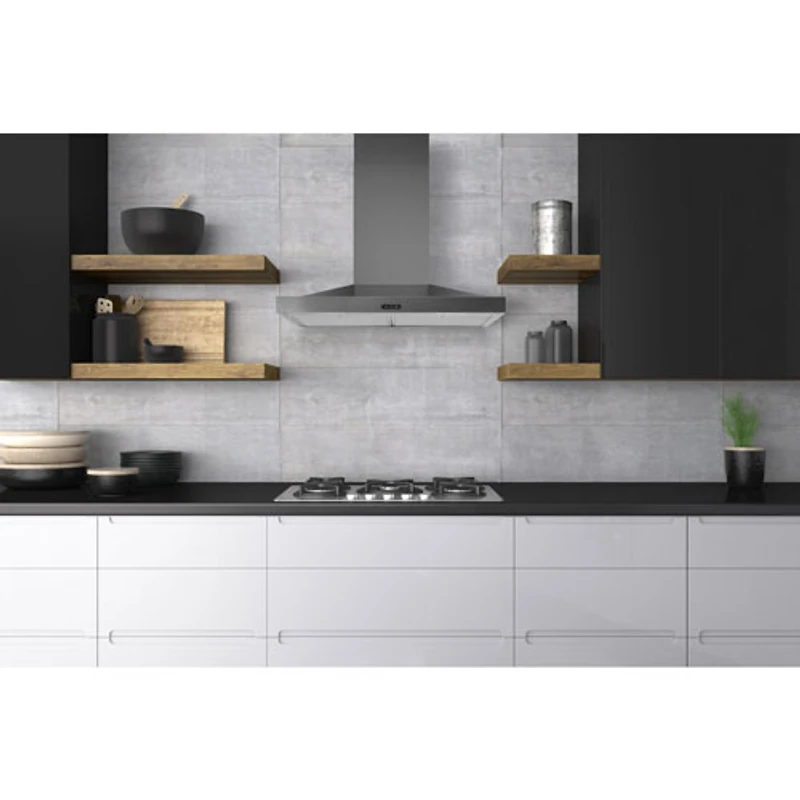 Hotte murale de 30 po de Venmar (VCS55030BSL) - Acier inoxydable noir