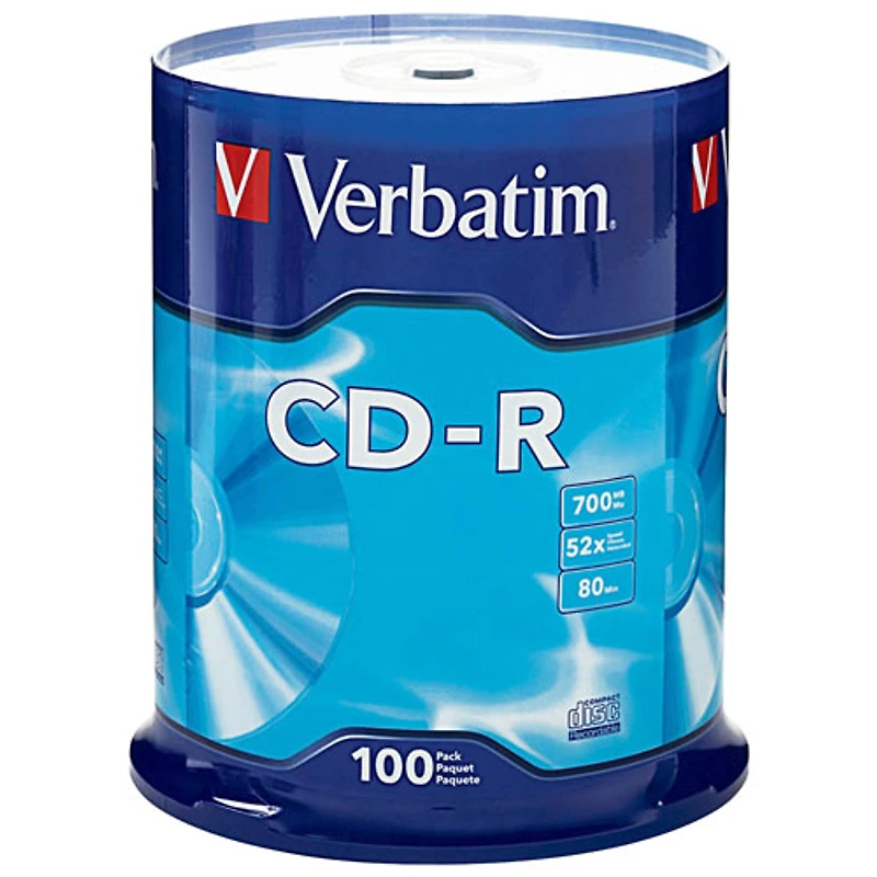 Verbatim 700MB 52X CD-R Spindle (94554) - 100-Pack
