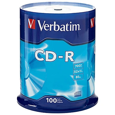 Verbatim 700MB 52X CD-R Spindle (94554) - 100-Pack