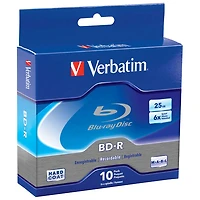 Disque BD-R 16x de 25 Go de Verbatim - Paquet de 10