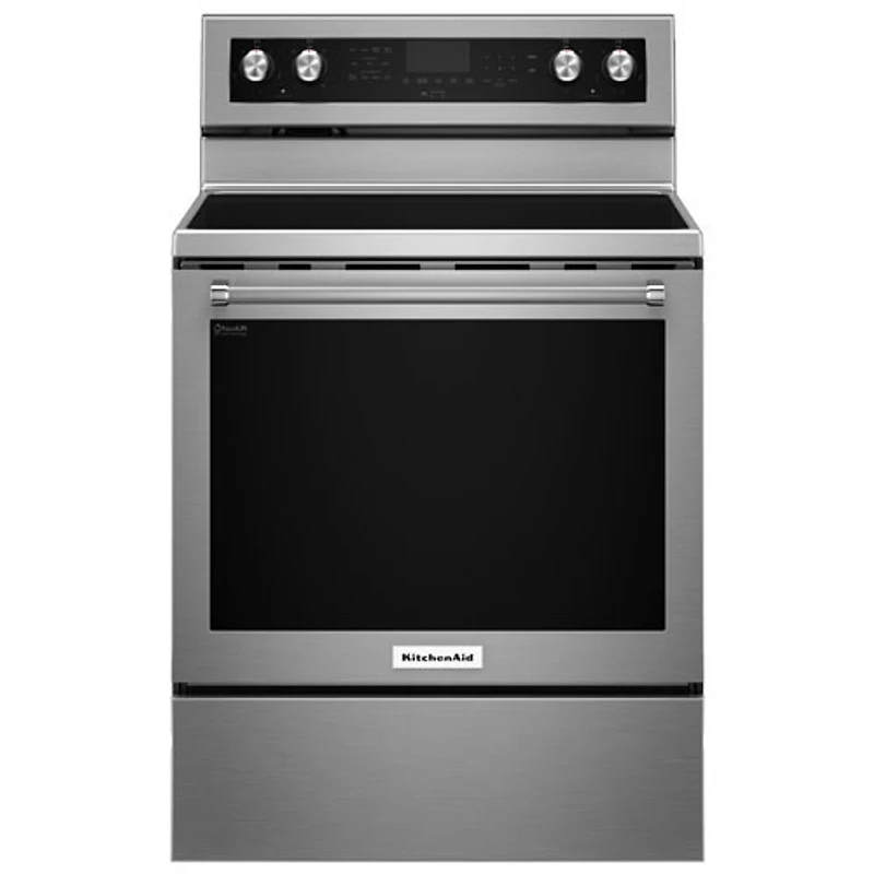 KitchenAid 30" Freestanding Smooth Top Electric Range - Stainless Steel - Open Box - Scratch & Dent