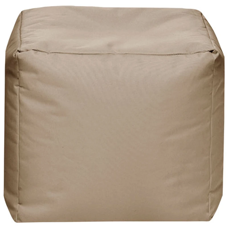 Cube Brava Contemporary Bean Bag Chair - Khaki