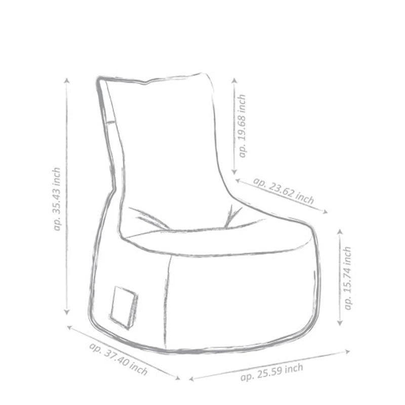 Fauteuil poire contemporain Swing Brava - Violet