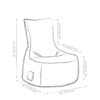 Fauteuil poire contemporain Swing Brava - Violet