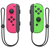 Manettes gauche et droite Joy-Con pour Nintendo Switch - Rose néon - Vert néon