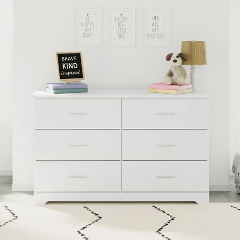 Commode à 6 tiroirs Brookside de Storkcraft - Blanc