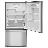 Maytag 30" 19 Cu. Ft. Bottom Freezer Refrigerator with LED Lighting (MBR1957FEZ) - Stainless Steel