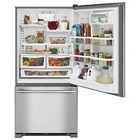 Maytag 30" 19 Cu. Ft. Bottom Freezer Refrigerator with LED Lighting (MBR1957FEZ) - Stainless Steel