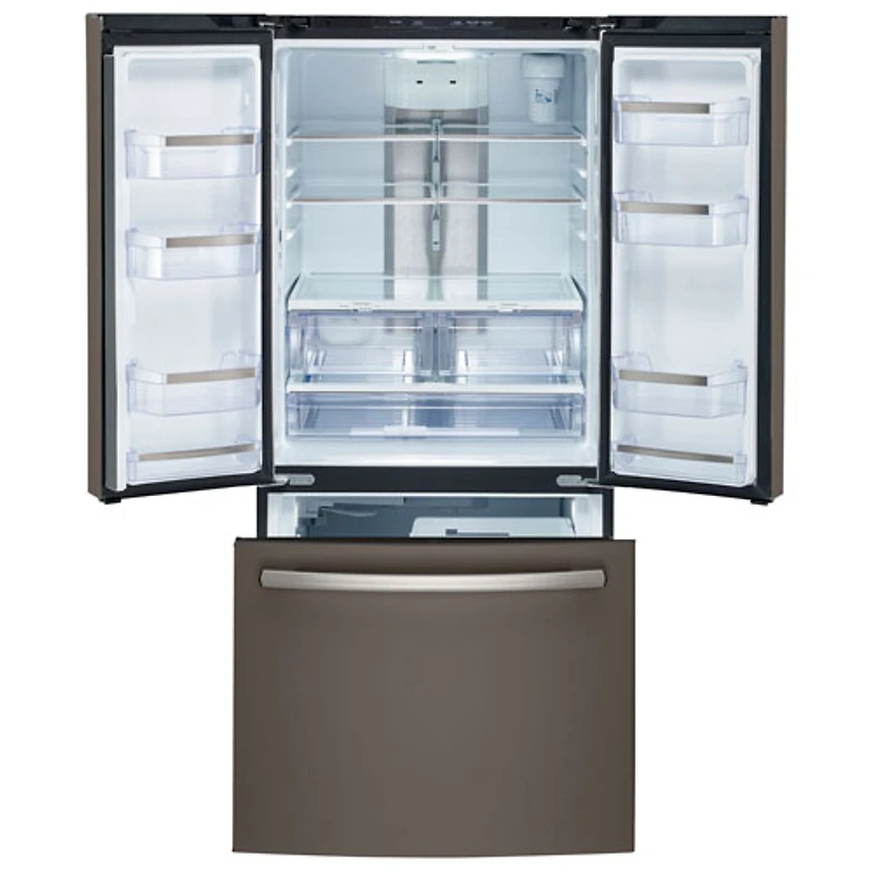Réfrigérateur 2 portes 20,8 pi³ 30 po avec distributeur glaçons Profile de GE (PNE21NMLKES)-Ardoise