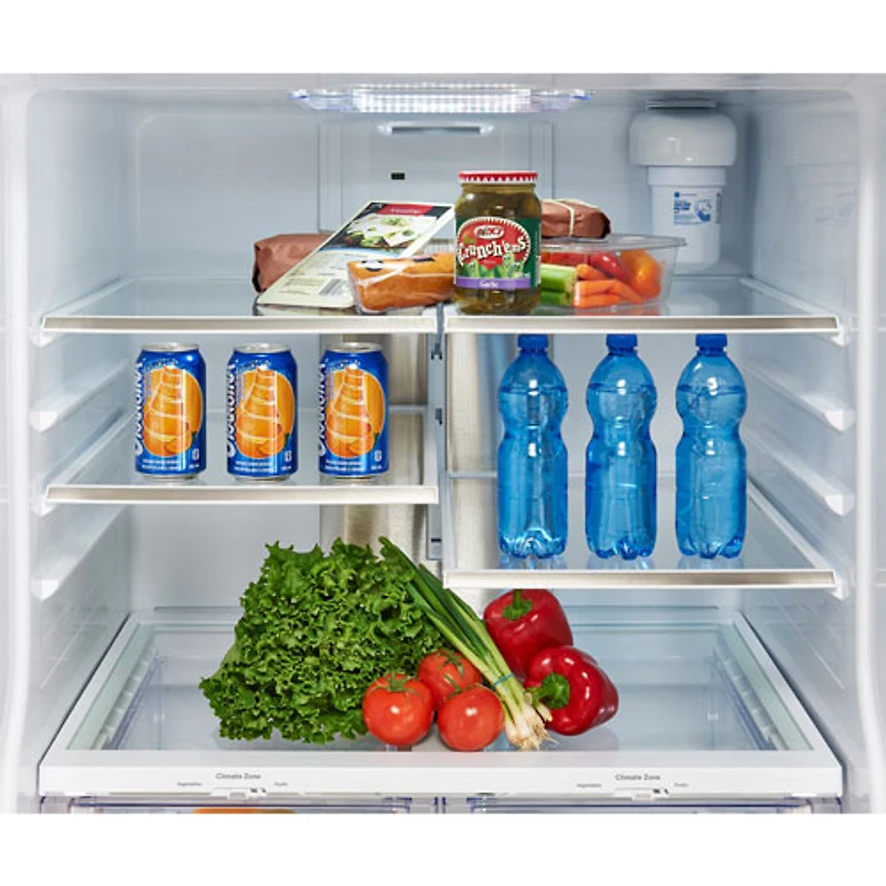 Réfrigérateur 2 portes 20,8 pi³ 30 po avec distributeur glaçons Profile de GE (PNE21NMLKES)-Ardoise