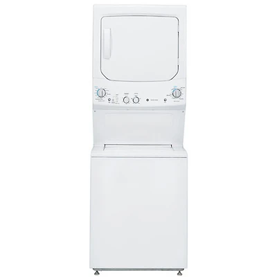 Duo laveuse électrique de 4,4 pi³ et sécheuse de 5,9 pi³ de GE (GUD27ESMMWW) - Blanc