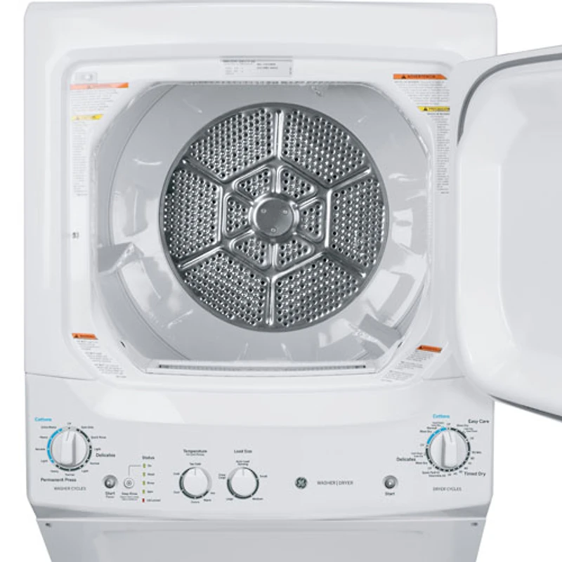 GE 4.4 Cu. Ft. Gas Washer & 5.9 Cu. Ft. Dryer Laundry Centre (GUD27GSSMWW) - White
