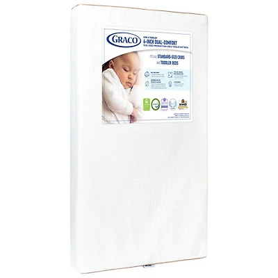 Matelas antimicrobien de 6 po pour lit de bébé/jeune enfant en bambou naturel Dual-Comfort de Graco