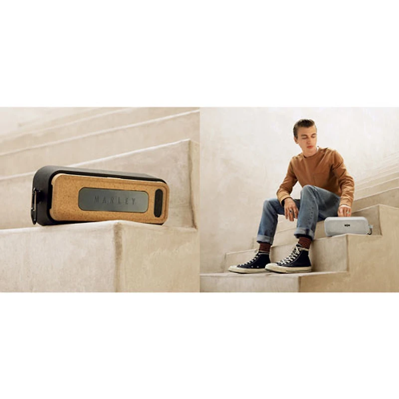 Haut-parleur sans fil Bluetooth étanche No Bounds XL de House of Marley - Noir Signature - Exclusivité Best Buy