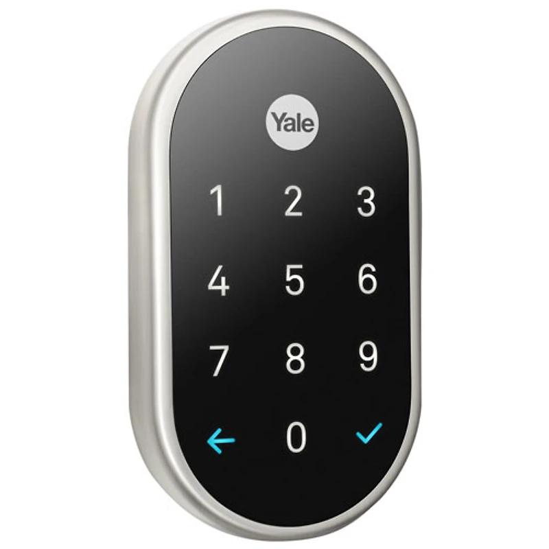 Serrure intelligente Wi-Fi Nest de Google x Yale - Nickel satiné